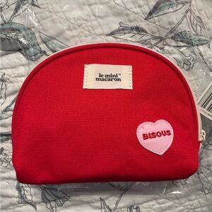 Red and pink heart cosmetic case NWT